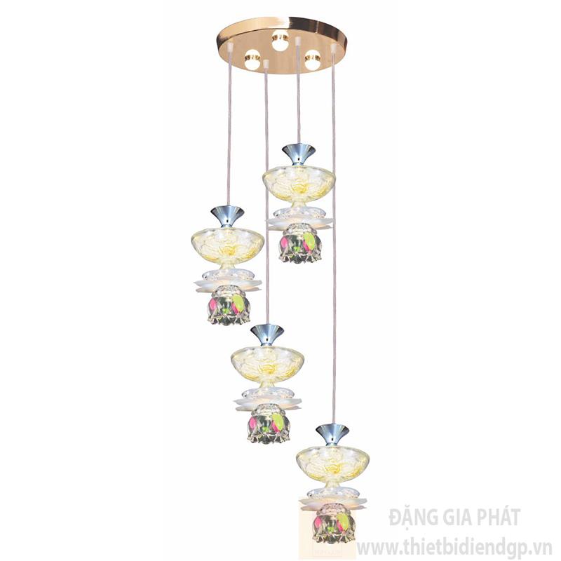 Đèn thả bàn ăn Ø300*H800, LED 12W*4 lamp, ánh sáng vàng
